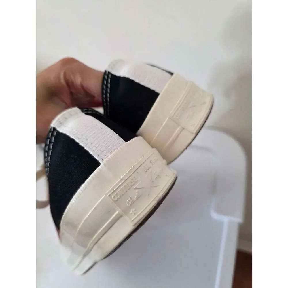 COMME des GARCONS PLAY Converse Large Emblem Low Top Canvas Sneakers in Black M7